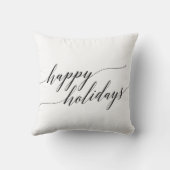 黒い書道エレガントメリークリスマス クッション (裏面)