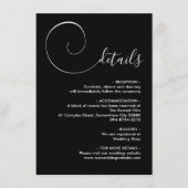 黒い書道スクリプトエンクロージャカード エンクロージャーカード (正面)