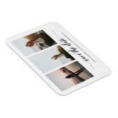 黒い書道フォトコラージュで日付を保存 マグネット (右側)