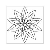 黒い曼荼羅の花 セルフインキングスタンプ (デザイン)