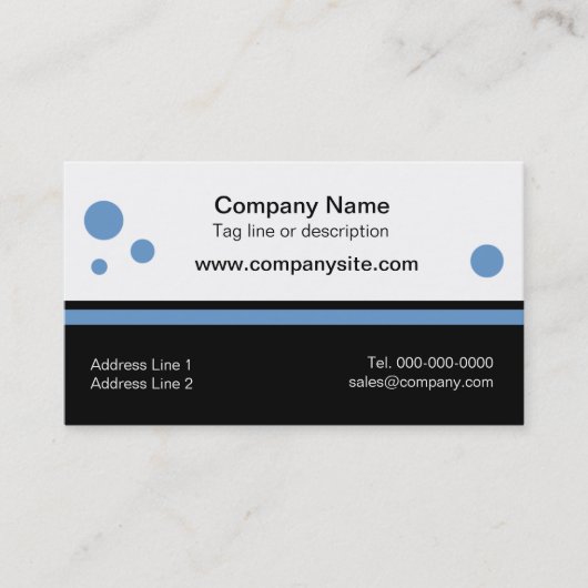 黒い最下の名刺のテンプレート 名刺 (正面)