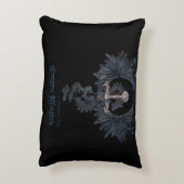 黒い月の社会のドラゴンの枕 アクセントクッション (裏面(縦))