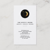*~*黒い月の金ゴールドが神秘的な月の月の星 名刺 (裏面)