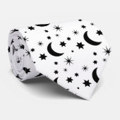 黒い月及び星 ネクタイ (ロール)