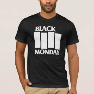 黒い月曜日の黒い旗のTシャツ Tシャツ