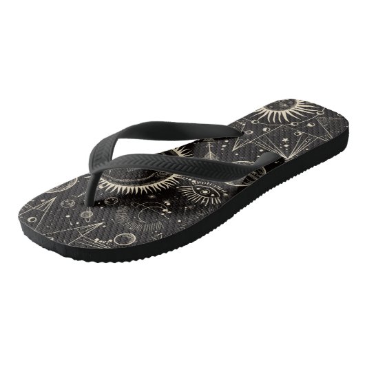 黒い月模様 ビーチサンダル (アングル)
