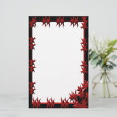 黒い有刺鉄文房具 便箋 (スタンド正面)