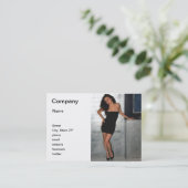 黒い服の女性 名刺 (スタンド正面)