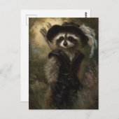 黒い服を着たアライグマのアーチェリー専門家 ポストカード (正面/裏面)