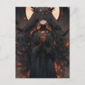 黒い服を着た女性 ポストカード (正面)