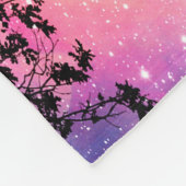 黒い木々 カラフルな宇宙 ブランケット (角)