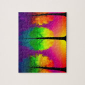 黒い木が生える秋の色の世界 ジグソーパズル (縦)