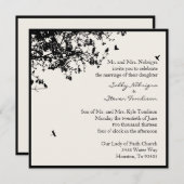 黒い木と鳥 招待状 (正面/裏面)