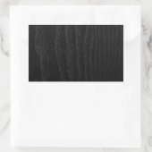 黒い木のテクスチパーソナライズされたャ 長方形シール (バッグ)