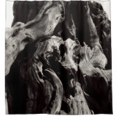 黒い木の樹皮 シャワーカーテン (正面)