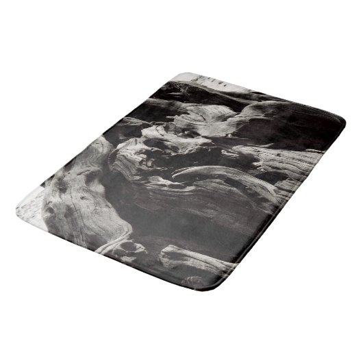 黒い木の樹皮 バスマット (アングル)