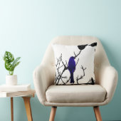 黒い木の青い鳥 クッション (椅子)