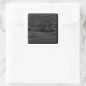 黒い木目イメージ。 スクエアシール (バッグ)