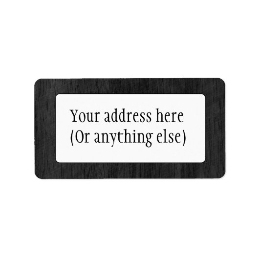 黒い木目テクスチャ ラベル (正面)