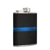 黒い木製の出現の薄いブルーライン フラスク (右)