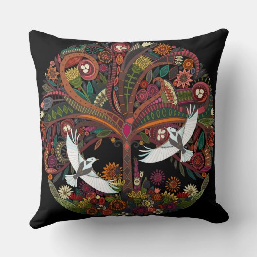 黒い木 クッション (裏面)