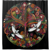 黒い木 シャワーカーテン (正面)