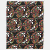 黒い木 フリースブランケット (正面)