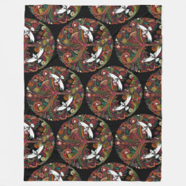 黒い木 フリースブランケット