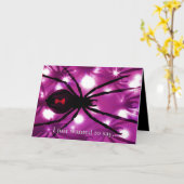 黒い未亡人のくも カード (黄色い花)