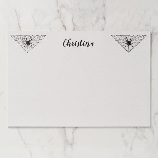 黒い未亡人スパイダーズ三角形のくもの巣 ペーパーパッド (正面)