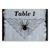黒い未亡人スパイダーレッドマーキングインブラックくもの巣 テーブルナンバー (裏面)