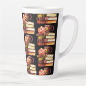 黒い本とお茶 カフェラテマグ (右)