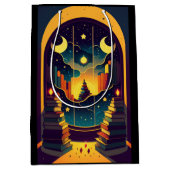 黒い本の魔法の領域 ミディアムペーパーバッグ (正面)