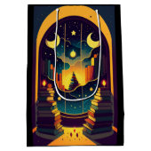 黒い本の魔法の領域 ミディアムペーパーバッグ (裏面)