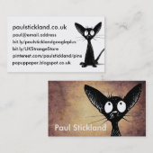 黒い東洋猫の芸術 名刺 (正面/裏面)