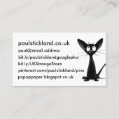 黒い東洋猫の芸術 名刺 (正面)