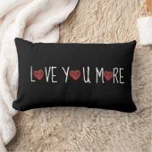 、黒い枕の手紙及びハートをもっと愛して下さい ランバークッション (ブランケット)