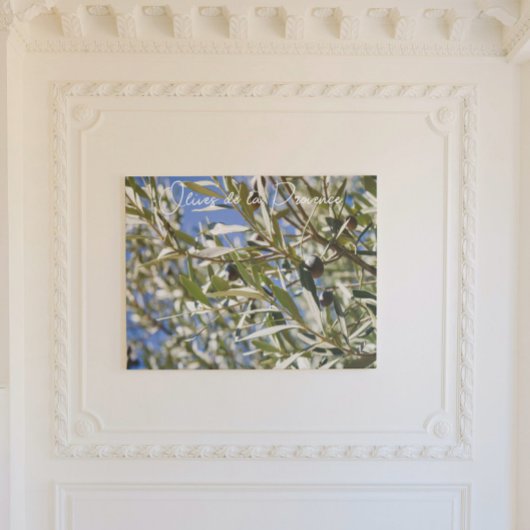 黒い果実の付いたグリーンオリーブの木 ポスター