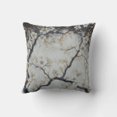 黒い枝に咲く白い花 クッション (裏面)