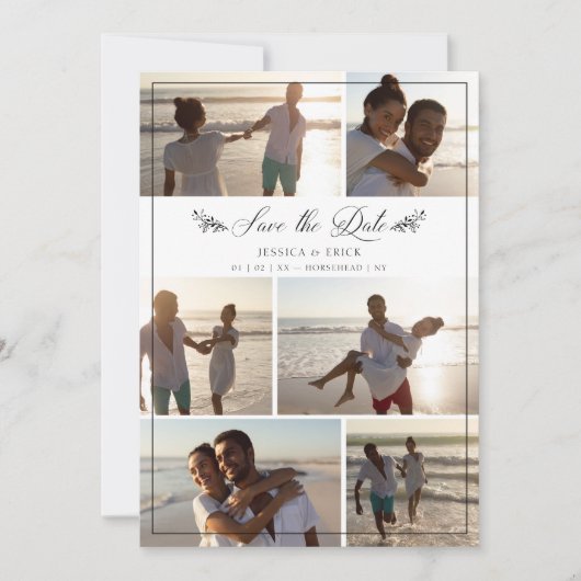 黒い枝シックなコラージュ6枚結婚の写真 (正面)