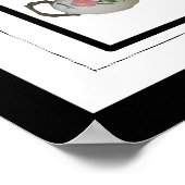 黒い枠のティーポットポスター ポスター (角)