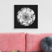 黒い枠の円形写真 キャンバスプリント (インサイチュ (リビング))