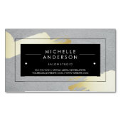 黒い枠/ブラシモダン付き マグネット名刺 (正面)