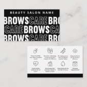 黒い柄の眉のアフターケアPMUブラウ命令 名刺 (正面/裏面)