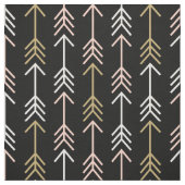 黒い桃と金ゴールドの矢印 ファブリック (見本)