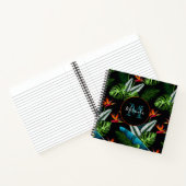 黒い森のジャングルの緑の葉葉 ノートブック (内部)