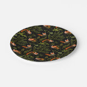 黒い森の中の赤いパンダ ペーパープレート (アングル)