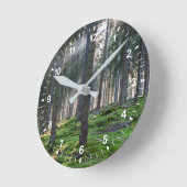 黒い森の日の光 ラウンド壁時計 (傾斜)
