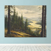 黒い森を見る – Karl Julius Wilhelm キャンバスプリント (インサイチュ (ウッドフロア))