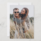 黒い植物性の素朴な写真は日付を保存 セーブザデート (裏面)